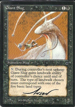 mtg slug cards Giant Slug (Legends) AP w/Painting – Anson Maddocks Art