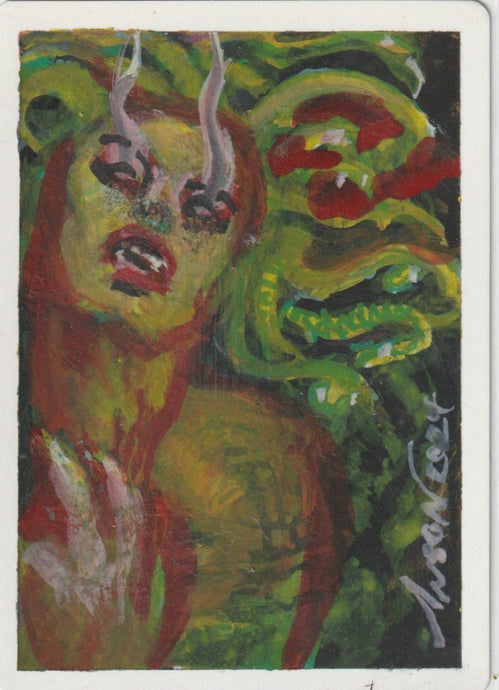 Infernal Medusa with painting