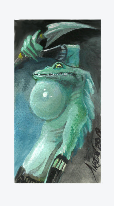 Frog Lizard Token Original Artwork