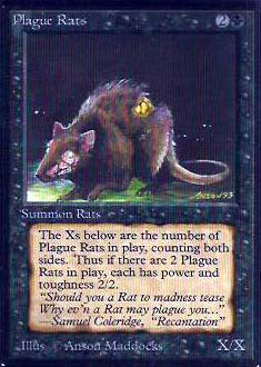 magic the gathering cards first edition Plague Rats 1st Edition Artist Proof