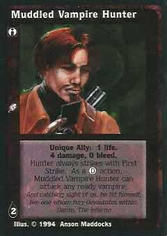 rare jyhad cards Muddled Vampire Hunter (Jyhad) Artist Proof – Anson Maddocks Art